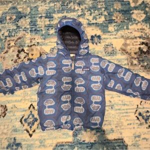 Patagonia 5T Baby Reversible Down Sweater Hoody - Snakes and Armadillos